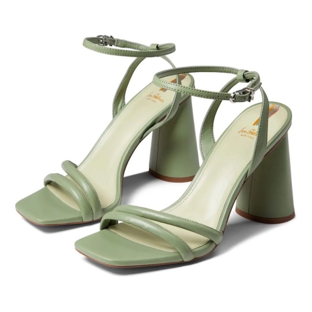 Sam Edelman Kia Ankle Strap Heel Sandal in Soft Jade Sz 5.5